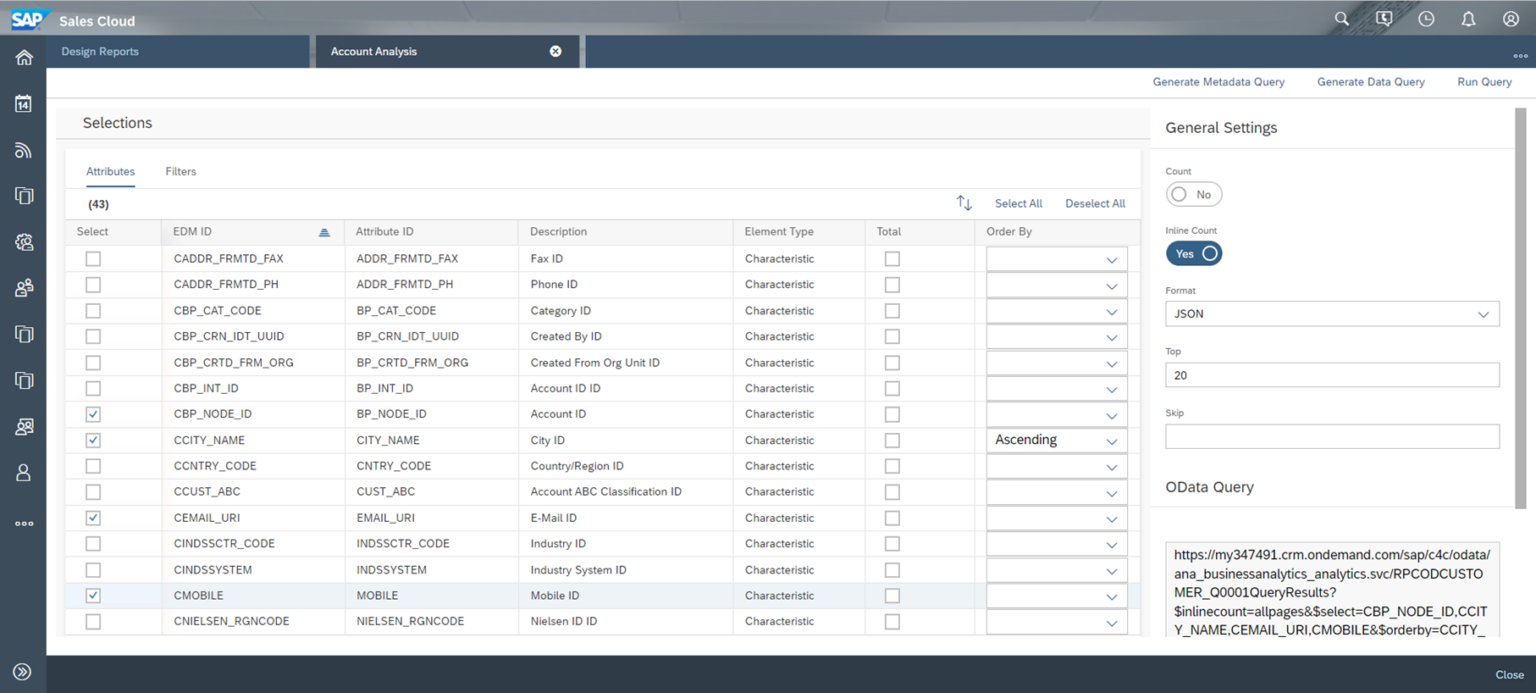 SAP Sales Cloud - C4C Is Easy - OData API GET Requests